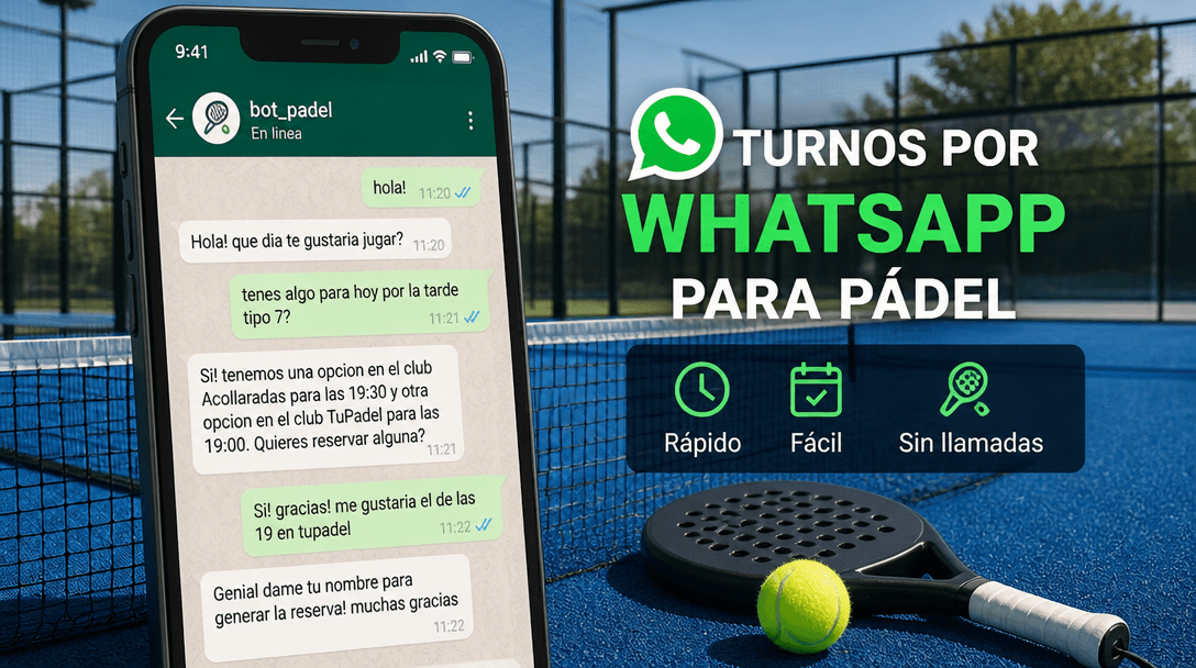 Vista de la app de turnos para clubes